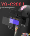 Large Viewing Auto Darkening Welding Helmet With True Color Lens 3.93 By 3.66 Inches Four Sensors For TIG MIG MMA Plasma
