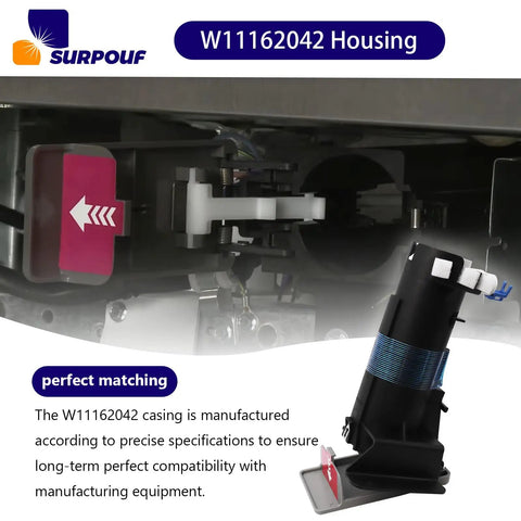 Refrigerator Filter Housing Replacement For Whirlpool Kenmore And Maytag This Compatible W10899414 Part Replaces 4815993 AP6284618 PS12347902 EAP12347902 And Works With W11162042 Models No Fuss Easy Install Leak Free Fit Durable Plastic Construction, black plastic housing installed in refrigerator