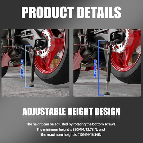 Front and Rear Motorcycle Wheel Lift Stand For Trail And Street Bikes Ultra Portable Aluminum Iron Frame adjustable height