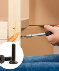 Person assembling furniture using Ten Piece Baby Crib Bolts Replacement Hardware Kit with Flat Head Socket Screws M6 x 25mm.