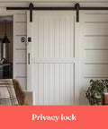 Sliding Barn Door Lock With Exterior Keyed Lock For Indoor And Outdoor Use, Privacy Protection For Doors And Gates
