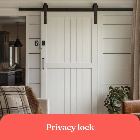 Sliding Barn Door Lock With Exterior Keyed Lock For Indoor And Outdoor Use, Privacy Protection For Doors And Gates