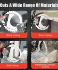 Heavy Duty Electric Concrete Ring Saw Dishing Out 8900 Watts Of Raw Power And Decked Out With A Titanium Blade for stone, floor, wall, and concrete cutting.