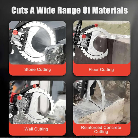 Heavy Duty Electric Concrete Ring Saw Dishing Out 8900 Watts Of Raw Power And Decked Out With A Titanium Blade for stone, floor, wall, and concrete cutting.