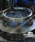 Heavy Duty Swing Bearing And Slew Ring Compatible With Cat 318c And 319c Excavators spinning in a machining process.
