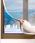 Magnetic Window Insulation Kit With Transparent Film And White Frame Up To 61 By 59 Inches Keeps Cold Out And Drafts Down