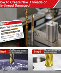 M6 X 1 Spiral Point Tap And 5mm Twist Drill Bit Set Pro Grade drilling stainless steel example