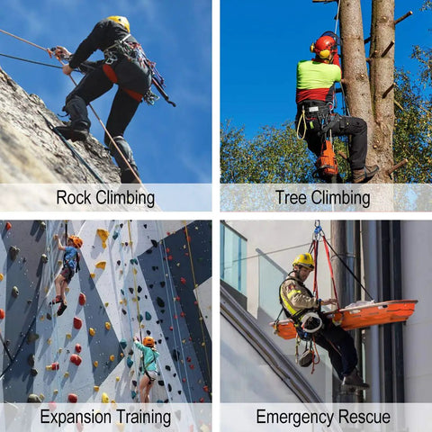 Climbers using Foot Ascender Loop For Tree Climbing And Arborist Gear Lightweight 224 Grams With 22 KN Break Test Stainless Steel Buckle