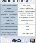 Oil-free lab vacuum pump, 15 L/min, orange unit; includes instruction manual, power cord, and two silicone hoses.