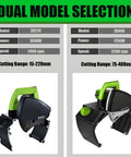 Heavy Duty Electric Pipe Cutter for Copper PVC Stainless Steel Aluminum and More, Precise Easy Cut Tool for Plumbing HVAC Automotive Gas Lines DIY Projects Shipyards and Pro Work, dual models