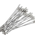 Stainless Steel Wire Key Ring Cables 25 Pack, 4.6 Inch Loops For Travel Luggage Tags, Keys, Dog Tags, And Hanging Key Rings, Heavy Duty Braided Wire