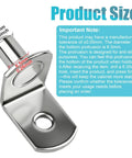 Heavy Duty Nickel Plated Shelf Pins 50 Pack 1/4 Inch L Shaped Cabinet Pegs showing dimensions and design for cabinet stability.