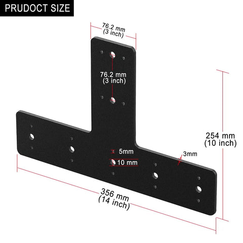 Kickass 2 Pack T Post Brackets Heavy Duty T Beam Connectors For 4x4 And 6x6 Wood Lumber Built Different Carbon Steel Frame With Rust Proof Black Coating Super Tough Metal Hardware