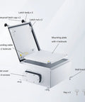 Outdoor Ready IP65 NEMA 4 Rated Weatherproof Metal Wall Mount Enclosure Box With Mounting Plate and bracket details