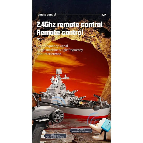 Packaging of RC Battleship Model LHD-881 1/390 Twin-Engine Electric Warship With 2.4G Radio Remote High Frequency Drive Night Cue Lights