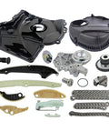 EA888 Engine Timing Chain Kit With Timing Cover Camshaft Bracket For Audi VW 2.0 TSI TFSI 2008-2015 components display