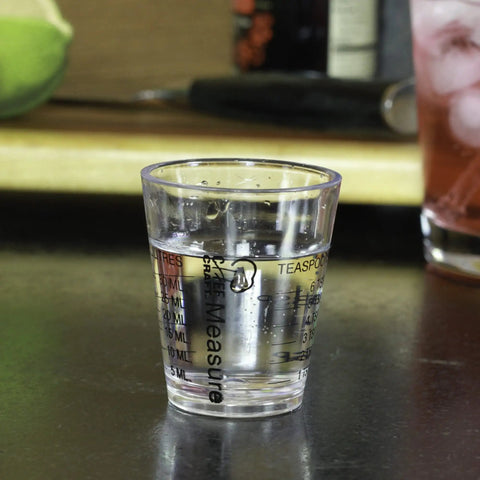 Clear Plastic Shot Glass Measurer 1 Ounce Teaspoon Tablespoon Mini Measuring Cup For Cocktails And Baking A Go To Tool For Measuring Drinks And Recipes Easy To Read Top Rack Dishwasher Safe Durable Kitchen Must Have, clear plastic cup with ml marks