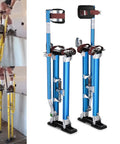Adjustable Aluminum Drywall Stilts 24 To 40 Inch For Painting And Taping, Lightweight Painter Stilt Set in use and on display