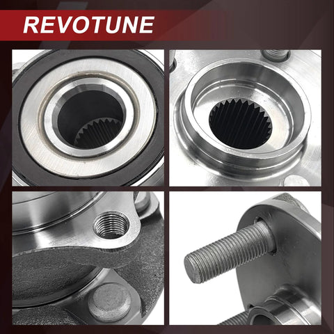 Close-up of Two Piece Rear Wheel Bearing And Hub Assembly 5 Lug Set Fits Scion FR S Toyota 86 GR86 Subaru 2008-2020 Replacement
