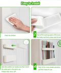 Easy installation steps for Slick Silicone Straw Holder For Cabinet Door Sturdy Reusable Straw Organizer And Dispenser Bpa Free Kitchen Storage Rack.
