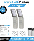 877LM Compatible Keypad For LiftMaster Chamberlain Craftsman Wireless Garage Door Openers with batteries and screws