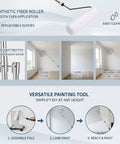 Legit Game Changer Paint Roller Kit With Extendable Stainless Steel Pole for smooth wall application, adjustable height design.
