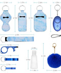 Everyday Safety Keychain Set For Women And Kids With No Touch Door Opener Personal Alarm Whistle Pom Pom And 10 Self Defense Accessories