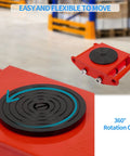 Heavy Duty Machinery Mover 6 Ton 13200 Lb Capacity Four Wheel Dolly Skate With 360 Degree Rotation Cap for industrial use