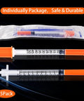 No Sweat 0.5 Ml Syringe With 31G 5/16 Inch Needle Pack Of 25 Sterile And Individually Bagged For Spot On Measurements with orange caps.