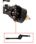 Isokinetic 3-Section CVD Front Axles For 1/24 RC Crawlers, 52 Degrees Steering, Wider 5mm, Killer Upgrade For Axial SCX24 Deadbolt C10 JLU Gladiator Bronco, Front Black with close-up detail.