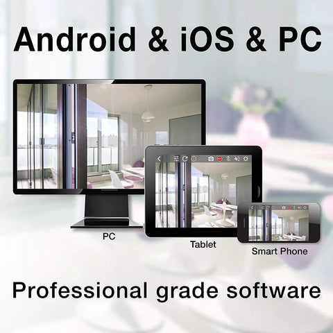 Android, iOS, PC compatible for Dope 5MP Indoor Outdoor PoE Security Camera With 80m Night Vision, Weatherproof IP67 Housing, H265