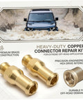 Brass Sunroof Drain Tube Connectors Kit 2 Pack Direct Replacement For L405 And L494 Front Sunroof Drain System Easy Install Works With Plastic Connectors Leak Fix For Auto Tools