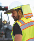 High Visibility Reflective Full Brim Sun Shield That Fits Over Hard Hats Unisex Lime Shade Sun Protection Heat And Glare Reduction