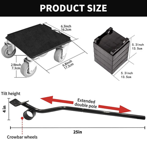 Move Your Heavy Furniture And Big Appliances Like Fridges And Washers With Ease Using This Beefy Dolly Set diagram