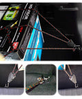Heavy Duty Kayak And Canoe Tie Down Straps With Ratchet Pulley Rope Hanger, 12 Feet, 2 Pack, securing items in a car trunk