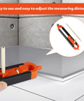Multi Piece Adjustable Scribing Tool With Solid Locking Mechanism For Rough Carpentry And Trim Work Tough As Nails Roller Wheels adjusting measuring distance