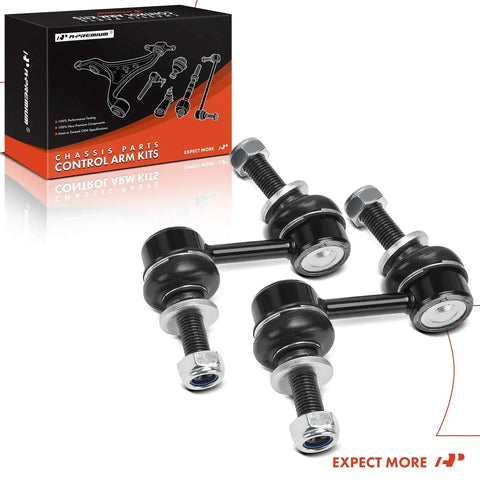 Front Sway Bar Links Stabilizer Kit For Subaru Beefs Up Your Ride With Tight Handling On Outback 2010 2014 Forester 2014 2018 XV Crosstrek 2013 2015 Tribeca 2008 2014 WRX WRX STI, shown with box packaging.
