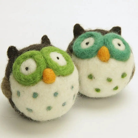 Owl Needle Felting Kit For Beginners With Wool Roving Needles And Step By Step Photo Guide To Create Adorable Owls in colorful design