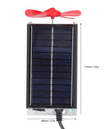 Slick solar generator range extender with dual cooling fans for EVs, 4.5in tall, converting low voltage to high voltage.