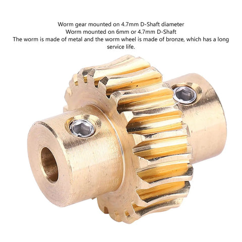 10:1 Wheel Bronze Gear Set For Industrial Robots With SAE 841 Bronze Gear And 4.7 Mm Axle High Torque Low Backlash