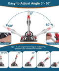 Upgraded Portable Drill Guide For Precise Straight Holes, Adjustable From Zero To Sixty Degrees shown with angle settings
