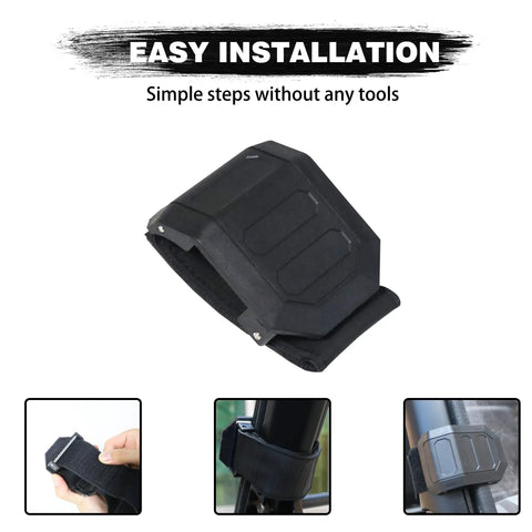 UTV Windshield Mount Clamps Straps Kit 4 Pack Fits 1 To 2 Inch Roll Bars Front Windshield Mounts With Adjustable Straps