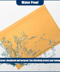 25 Pack Kraft Bubble Mailers 9.5x13.5 Inch Large Padded Self Seal Shipping Envelopes with water droplets, tear resistant