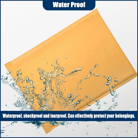 25 Pack Kraft Bubble Mailers 9.5x13.5 Inch Large Padded Self Seal Shipping Envelopes with water droplets, tear resistant