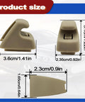 Product size of Two Pack Beige Sun Visor Clips For Chevy Silverado 1500 Tahoe And GMC Sierra 1500 Yukon 2007-2013, Auto Retainer