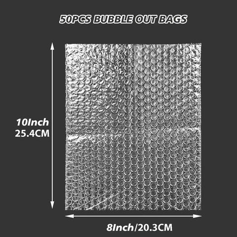 50 Pack 8x10 Bubble Pouches For Shipping And Moving Double Wall Cushioning For Fragile Dishes Glassware Electronics Clear Lightweight Pouches For Mailing Packing And Storage