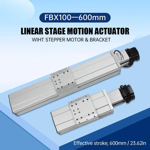 Beefy, Pro Grade CNC Linear Actuator Kit With Fully Enclosed Aluminum Stage, 600mm Travel, Double Linear Slide Rails For X Y Z Axis Machining