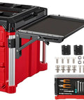 Foldable Magnetic Work Table For Milwaukee Packout Toolbox Heavy Magnetic Tool Tray No Drilling Required Converts Your Box Into A Mobile Workstation In A Snap Space Saving Design For Quick Access