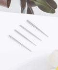 4 Piece Stainless Steel Piercing Taper Kit With Internal Threaded External Threaded And Push In Pin Insertion Pins 14G 16G 18G