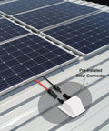 Solar Cable Entry Gland Kit With 10 AWG 3.28 Ft Extension Cable For RV Boat Camper Van Marine Grade All Weather Heavy Duty UV Resistant Waterproof Junction Box White Featuring Tinned Copper Conductors And Halogen Free XLPE XLPO Insulation, rooftop solar connector